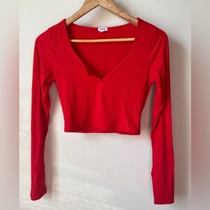 Garage Red Long Sleeve Top